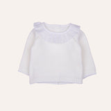 Jersey lana bebe punto bobo cuello volante