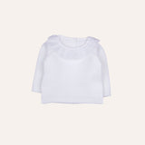 Jersey lana bebe punto bobo cuello volante