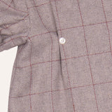 Vestido cuadros beige