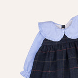 Vestido Gabriela cuadros marino