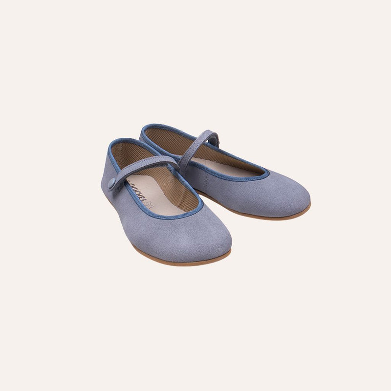 Merceditas serraje velcro con botón