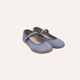 Merceditas serraje velcro con botón