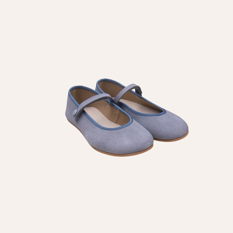 Merceditas serraje velcro con botón