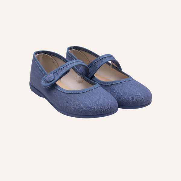 Merceditas Indigo hilo botón