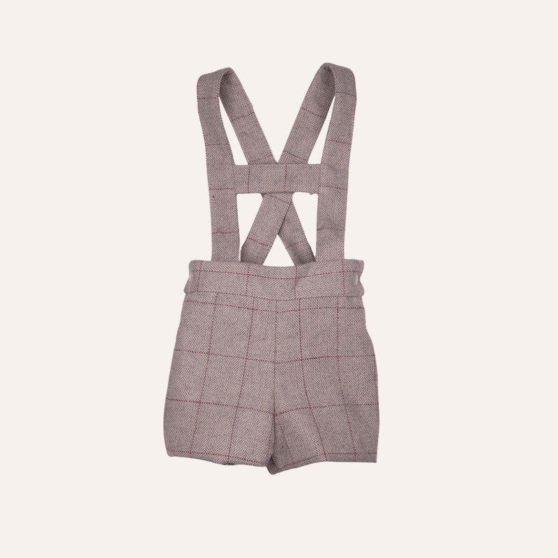 Peto H cuadros lana beige