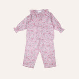 Pijama volante flores rosas