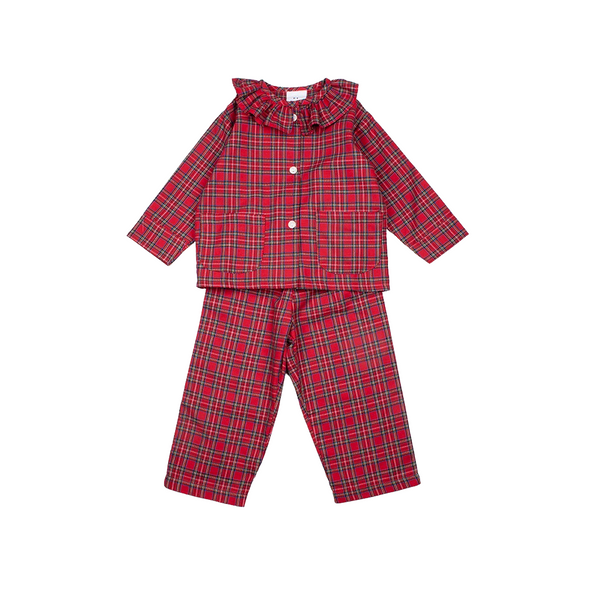 Pijama escocés niña