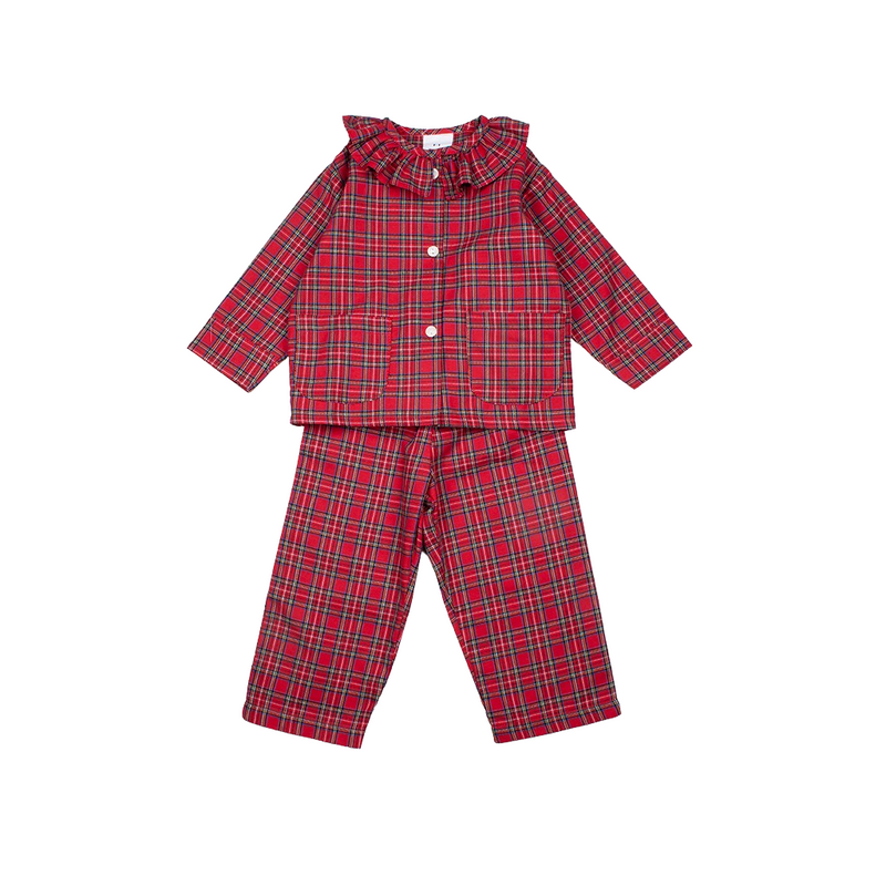 Pijama escocés niña