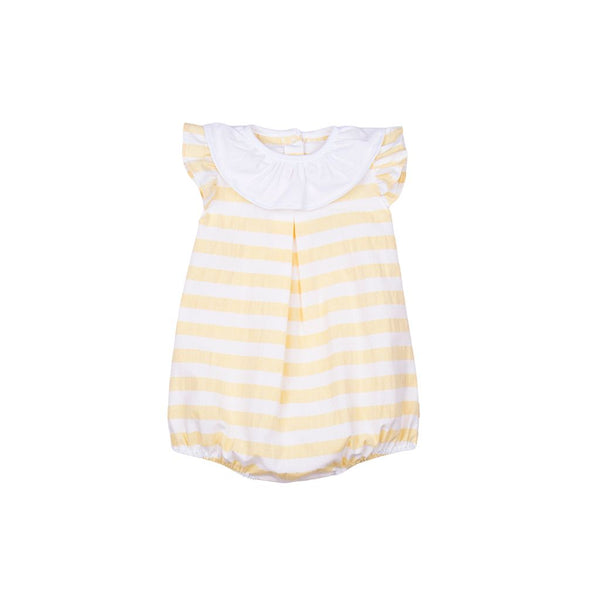 Pololo rayas amarillas cuello volante