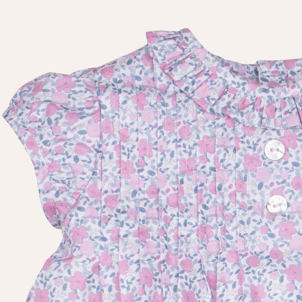 Vestido clásico flor rosa