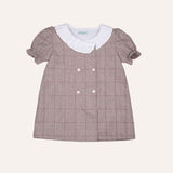 Vestido cuadros beige