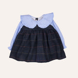 Vestido Gabriela cuadros marino