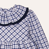 Vestido cuadros marino