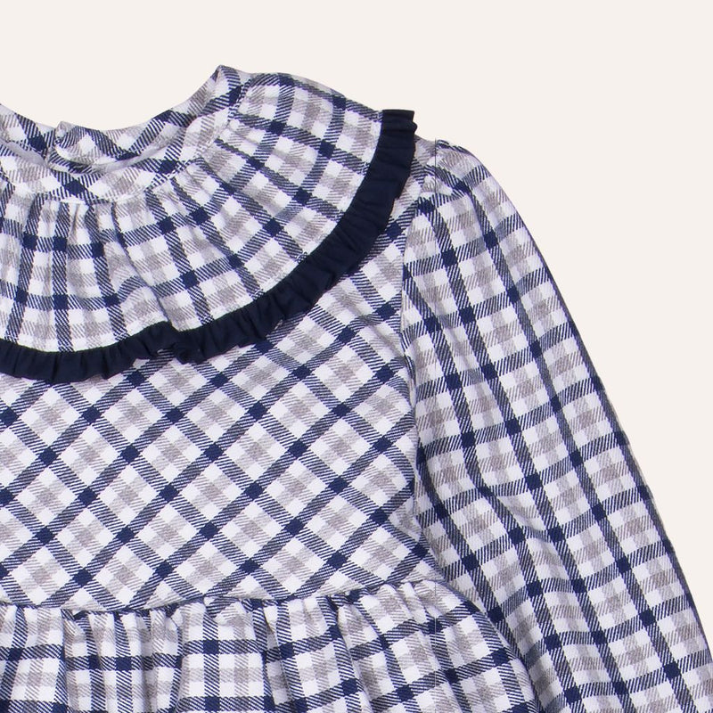 Vestido cuadros marino
