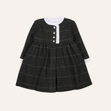 Vestido cuadros verdes