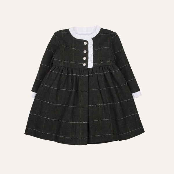 Vestido cuadros verdes