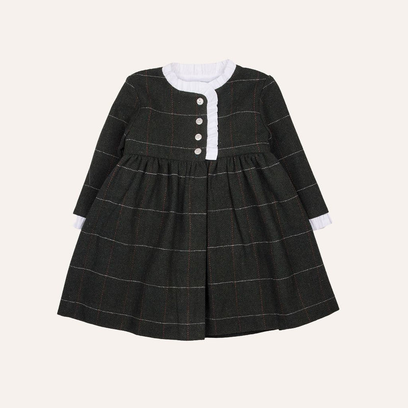 Vestido cuadros verdes