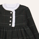 Vestido cuadros verdes