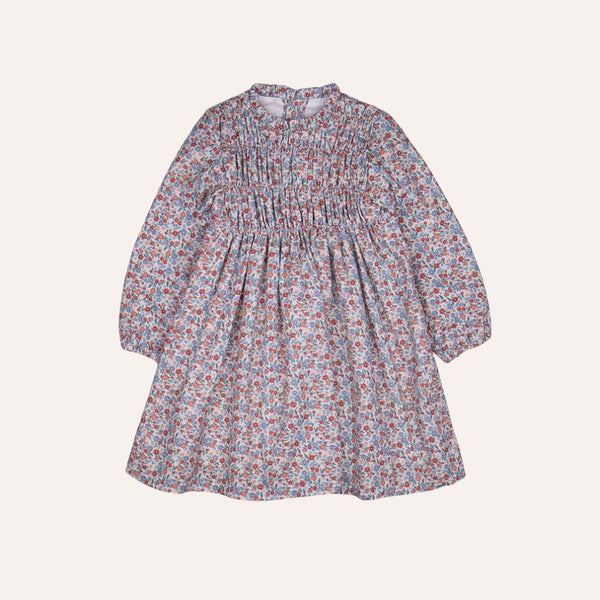 Vestido engomado flores naranjas