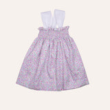 Vestido engomado flores rosas y capullitos amarillos