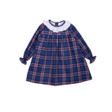 Vestido escocés azul