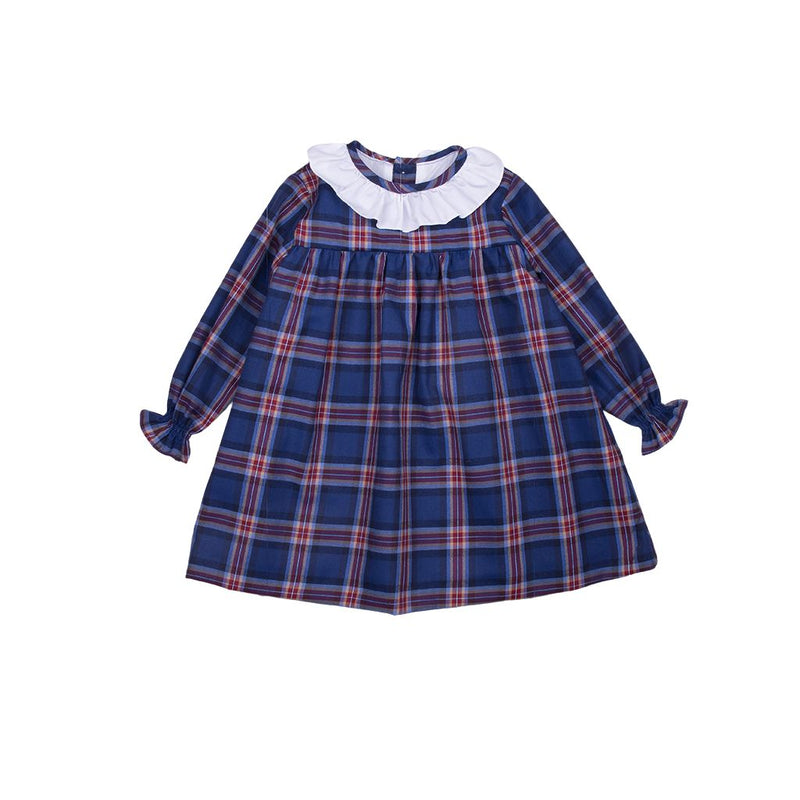 Vestido escocés azul