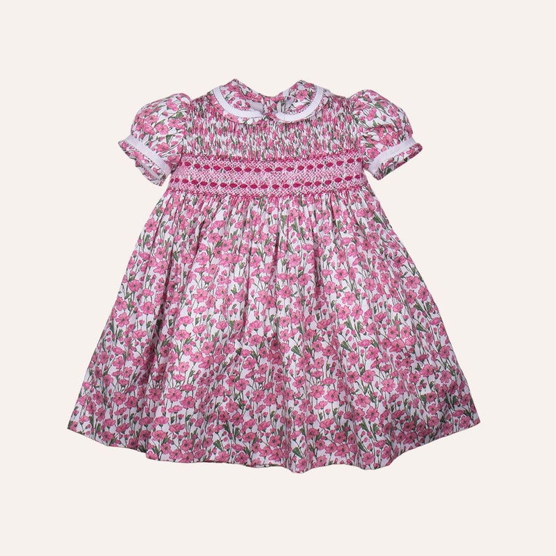 Vestido flores tallos verdes nido