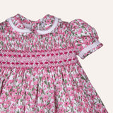 Vestido flores tallos verdes nido