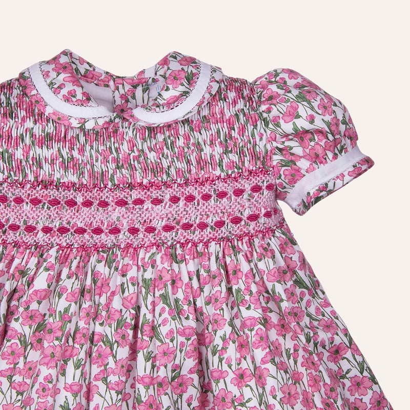 Vestido flores tallos verdes nido