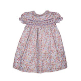 Vestido nido granate villela, cuello volante