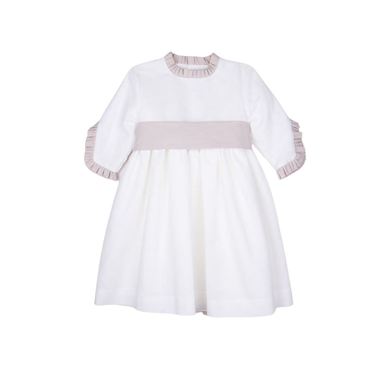 Vestido fajin manga francesa