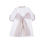 Vestido fajin manga francesa