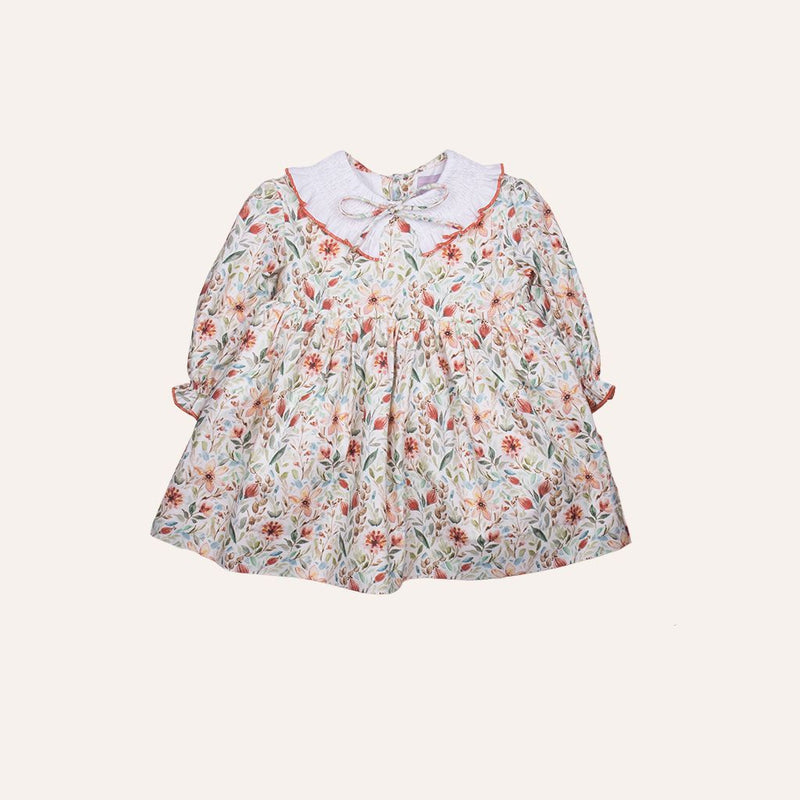 Vestido Clara flor naranja