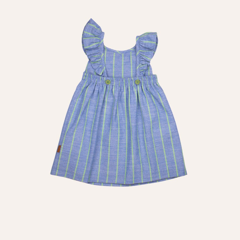 Vestido Oxford rayas verdes