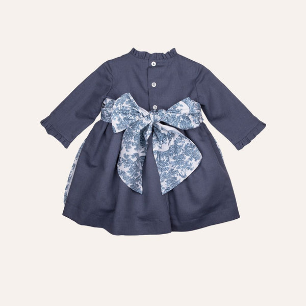 Vestido delantal toile azul