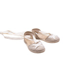 Alpargata cintas loneta beige