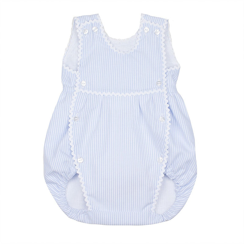 Ranita sin mangas rayitas con picunela blanca