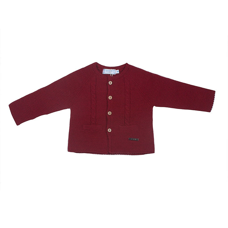 Chaqueta larga punto bobo con ochos