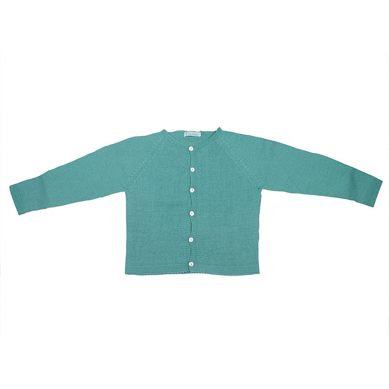 Chaqueta  larga cuello a la caja de perlé