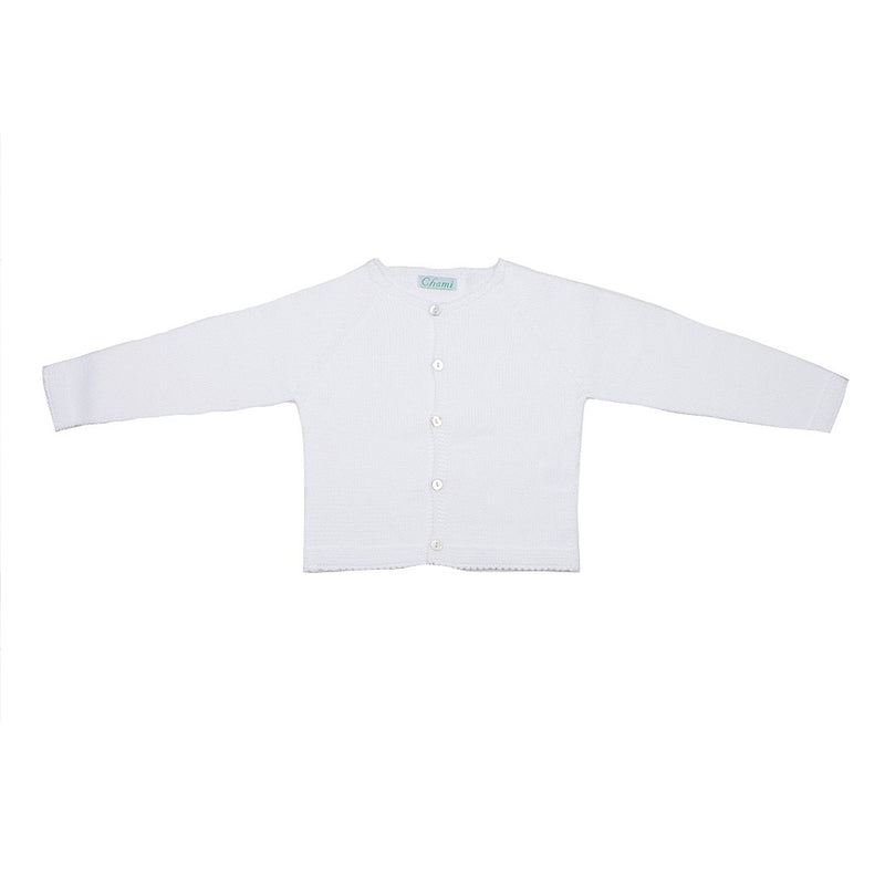 Chaqueta  larga cuello a la caja de perlé