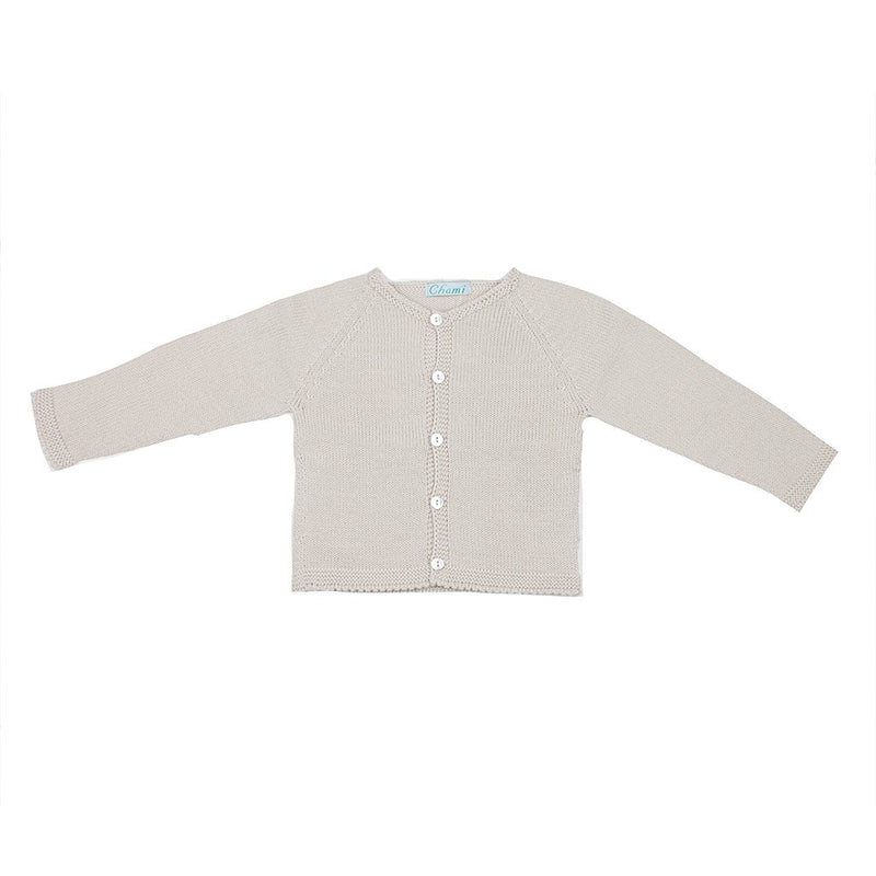 Chaqueta  larga cuello a la caja de perlé