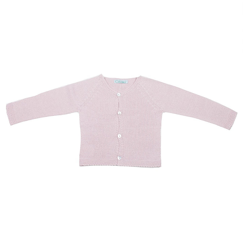 Chaqueta  larga cuello a la caja de perlé