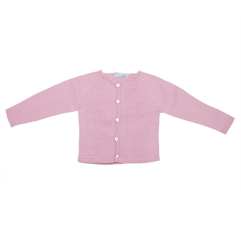 Chaqueta  larga cuello a la caja de perlé