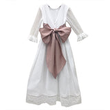 Vestido comunión tull con topitos