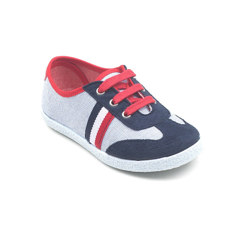 Deportivo combinado marino, blanco y rojo