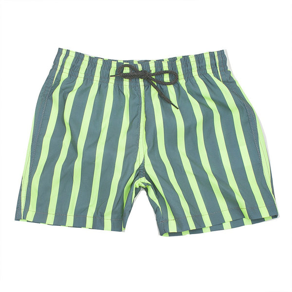 Boxer tela gris rayas flúor