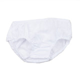 Bragola blanca de plumeti con volante