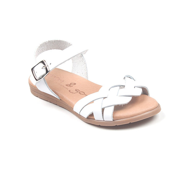 Sandalia trenzada piel