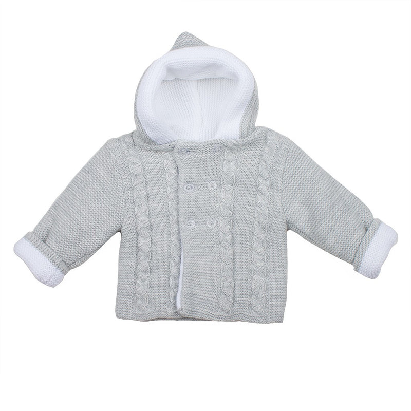 Chaqueta punto bobo doble con ochos