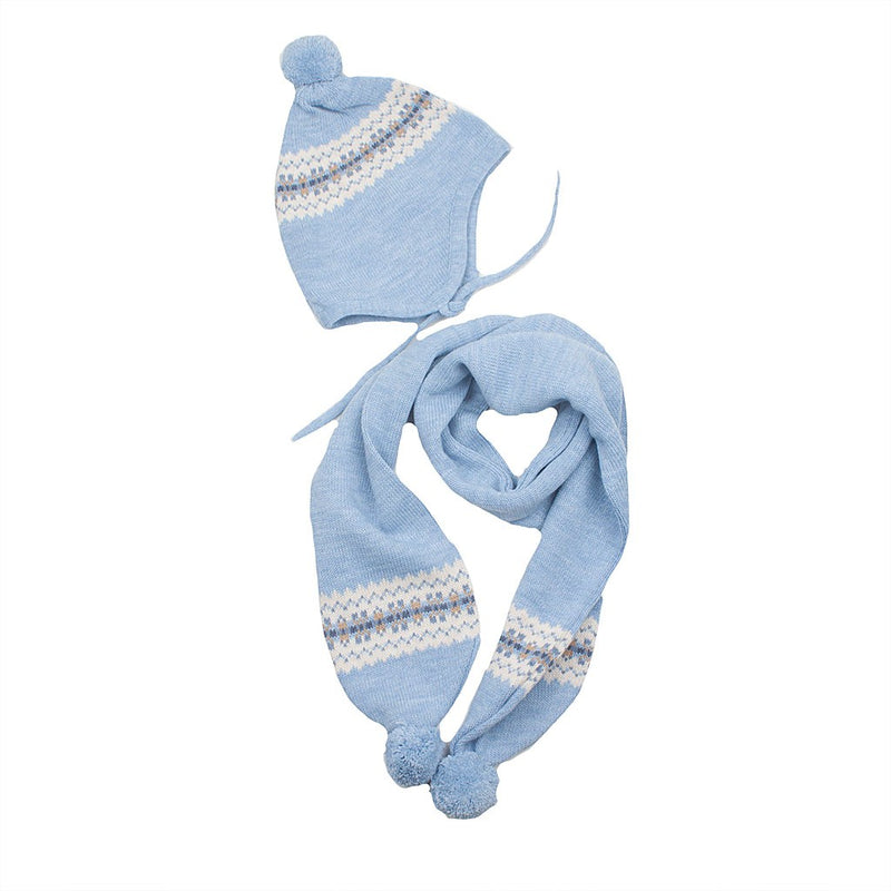 Conjunto gorro y bufanda cenefa